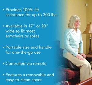 lot 53 image: NEW In Open Box Carex Uplift Premium Power Lifting Seat 
