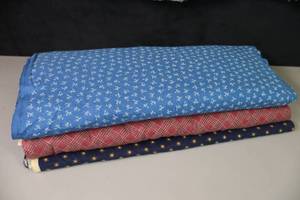 lot 384 image: Fabric Bolts Farmhouse Flannels By Encore, Stars By Jude Rothermel for Marcus Bros., American Spirit lll By Little Quilts for Peter Pan Fabrics Themed