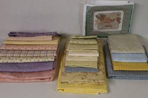 lot 406 image: Bulk Quality Fabric Camp 2005 Pic Nic By Thimbleberries for RJR Fabrics, Bright Kids, Moda, Windham, Red Rooster Etc