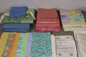 lot 408 image: Quilting Project Fly Away Geese Baby Blanket, Paper Piecing Pattern wCoordinating Fabric