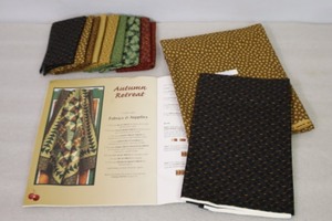 lot 429 image: Quilt Project Kit Complete wCoordinating FabricPatternBook Autumn Retreat By Thimbleberries
