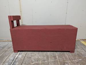 lot 12 image: OutdoorIndoor Red Garden Bench