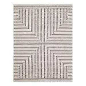 Hampton Bay Avondale Beige 8 ft. x 10 ft. Striped IndoorOutdoor Area Rug  Customer Returns See Pictures