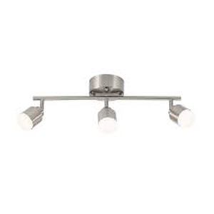 Hampton Bay 19 in. 3-Light Brushed Steel Integrated LED Track Lighting Kit   Customer Returns See Pictures