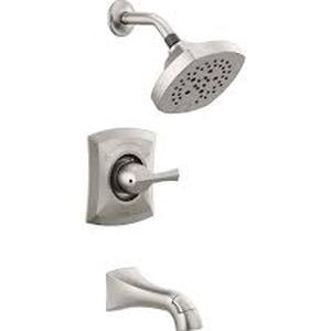 Delta Pierce Single-Handle 5-Spray Tub and Shower Faucet in Spot Shield Brushed Nickel (Valve Included)  Customer Returns See Pictures