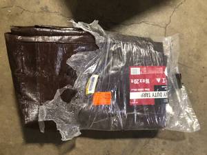 Everbilt 16 ft. x 20 ft. BrownSilver Heavy Duty Tarp   Customer Returns See Pictures