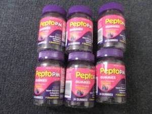 6- 24 ct Pepto PM Gummies...
