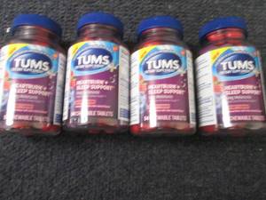 4- 54 ct Tums Heartburn & Sleep Sup...