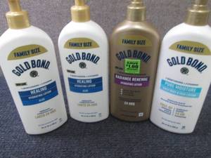 4- 20 oz Assorted Gold Bond Lotion...