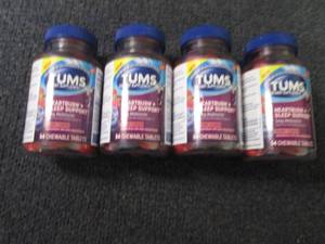 4- 54 ct Tums Heartburn & Sleep Sup...