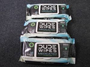 3- 48 ct Medicated Dude Wipes...