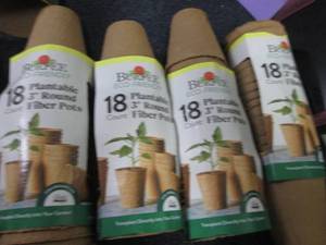 4- 18 ct Burpee 3 inch Fiber Pots...
