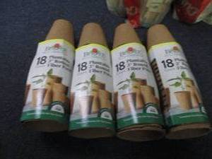 4- 18 ct Burpee 3 inch Fiber Pots...