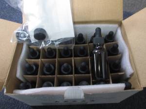 24- 1 oz Amber Dropper Bottles...