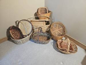 lot 201 image: Staging Collection of Woven Baskets