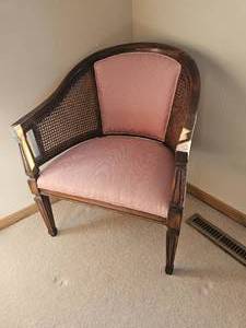lot 118 image: Vintage French Regency Cane Lounge Chair