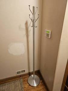 lot 208 image: Brushed Steel Hall Tree