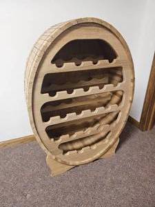 lot 86 image: Barrel Styled Wine Rack
