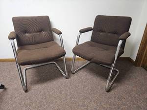 lot 107 image: Retro Chrome Craft Armchair Group of Three