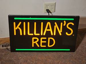 lot 159 image: Killians Red Light-Up Bar Sing