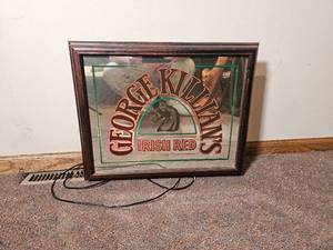lot 160 image: Killians Red Light-Up Bar Mirror