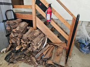 lot 439 image: Firewood Crib with Wood and Kindling