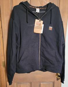 lot 306 image: NWT Mens Timberland Blue Zip Hoodie Sweatshirt