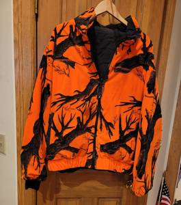 lot 250 image: Reversible Blaze Orange Hunting Jacket, B  XL
