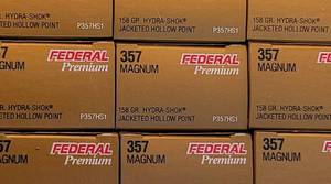 lot 231 image: Federal Premium 357 Magnum Ammunition  21 Boxes