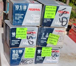 lot 240 image: Federal Classic Steel Ammunition 10 Gauge  6 Boxes