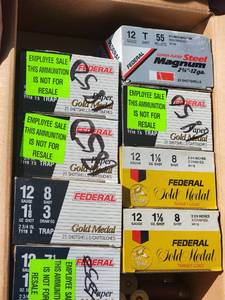 lot 242 image: Federal Gold Medal 12 Gauge Target Loads  8 Boxes