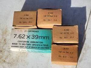 lot 239A image: Ammunition  7.62mm Cartridge  5 Boxes