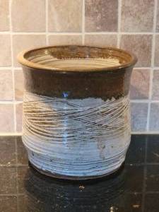 lot 50 image: Rustic Studio Art Pottery Glazed Terra Cotta Vase