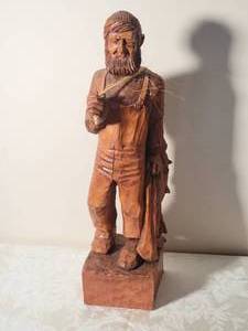 lot 19 image: Rustic Fine Art Wood Sculpture - Art McKellips - Fishermans Haul