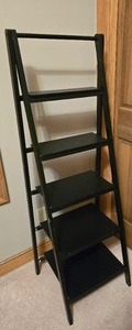 lot 122 image: Sleek Modern Etagere Shelf - Black