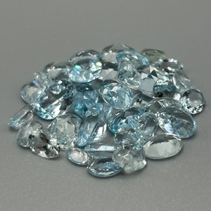 35 Carat Blue Topaz Oval Faceted Cut - Lot of Loose Stones