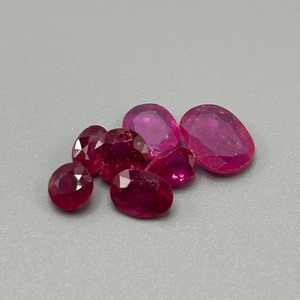 6.73 Carat Natural Ruby Mixed Cut - Assorted Lot of 7 Loose Stones