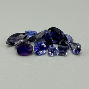 5.90 Carat Blue & Purple Stones Various Species, Size & Cut Lot of Loose Stones