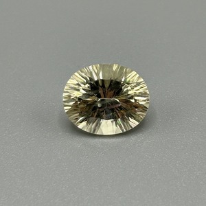 4.30 Carat Lemon Citrine Quartz Oval Faceted Starburst Cut