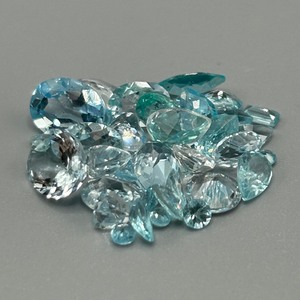 16.40 Carat Blue Topaz Mixed Cut - Assorted Lot of Loose Stones
