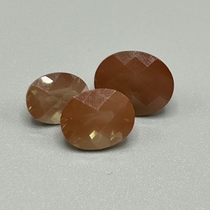 8.29 Carat Sunstone Oval Faceted Cut - Set of 3 Loose Stones