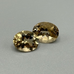 4.90 Carat Citrine Quartz Oval Faceted Cut - Set of 2 Loose Stones