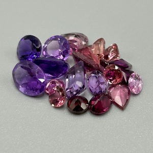 10 Carat Amethyst & Pink Tourmaline Mixed Cut - Assorted Lot of Various Loose Stones