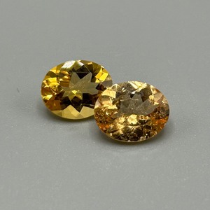 4.90 Carat Citrine Oval Faceted Cut- Set of 2 Loose Stones