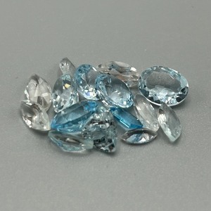 15.70 Carat Blue Topaz Mixed Cut - Assorted Lot of Loose Stones