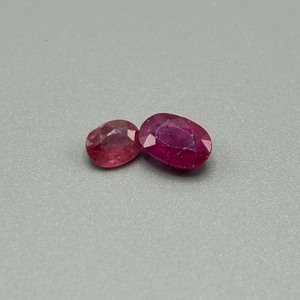 3.50 Carat Natural Ruby Modified Oval Cut - Assorted Lot of 2 Loose Stones