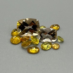 6 Carat Smoky Quartz & Citrine Mixed Cut - Various Size, Color & Shape Assorted Lot of Loose Stones