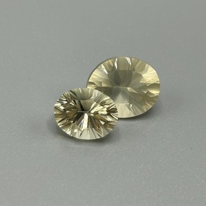 7.40 Carat Lemon Quartz Oval Starburst Cut - Set of 2 Loose Stones