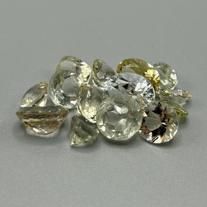 24 Carat Light Lemon Quartz Mixed Cut - Various Size, Color & Shape Assorted Lot of Loose Stones