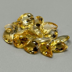 26 Carat Citrine Pear Faceted Cut - Assorted Lot of Loose Stones